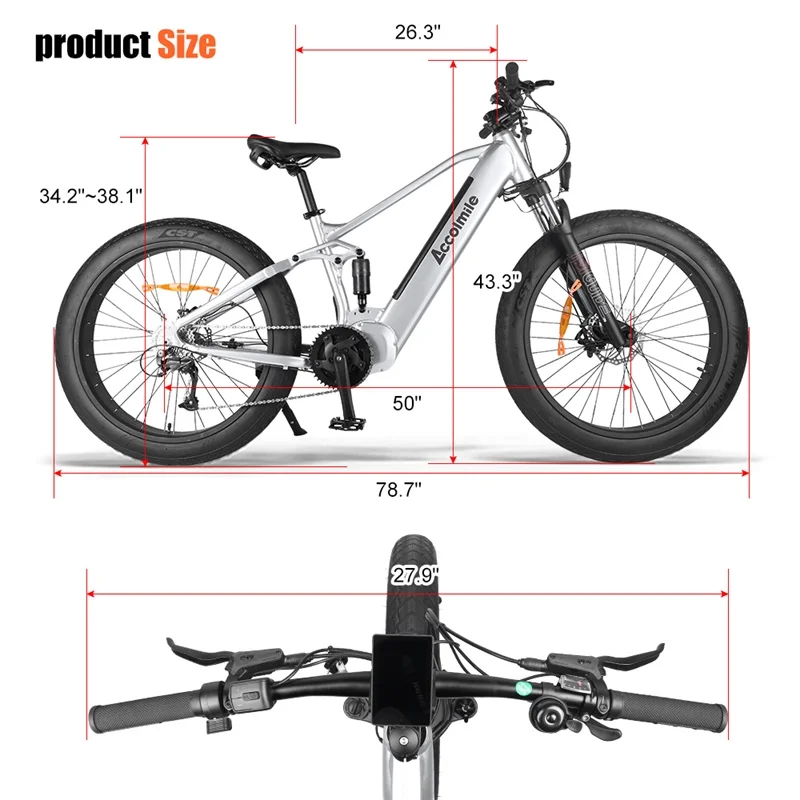 Acquista US Polonia Magazzino Accolmile 48V 1000W 26inch Bici Elettrica Fat  Neve Bici Con 48V 12.8Ah Bicicletta Elettrica LG Batteria Bici Elettrica A  2.082,41 € Dal Greenergy | DHgate Italy