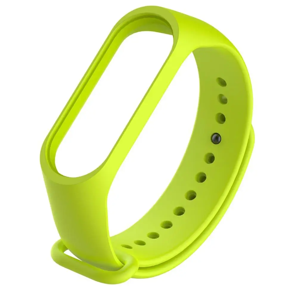 Bright Green Мода для Xiaomi Mi группа 4/3 сменный ремешок спортивный силиконовый ремешок Браслет двухцветный высекательный пресс машины для сменного ремешка - Цвет: Bright Green