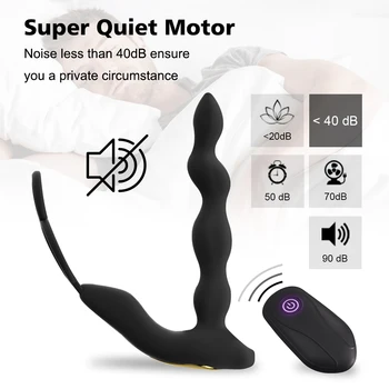 Double Motors Wireless Remote Control Anal Plug Vibrator For Men Prostate Massager Patterns Butt Silicone Sex Toys for Adult Gay 3