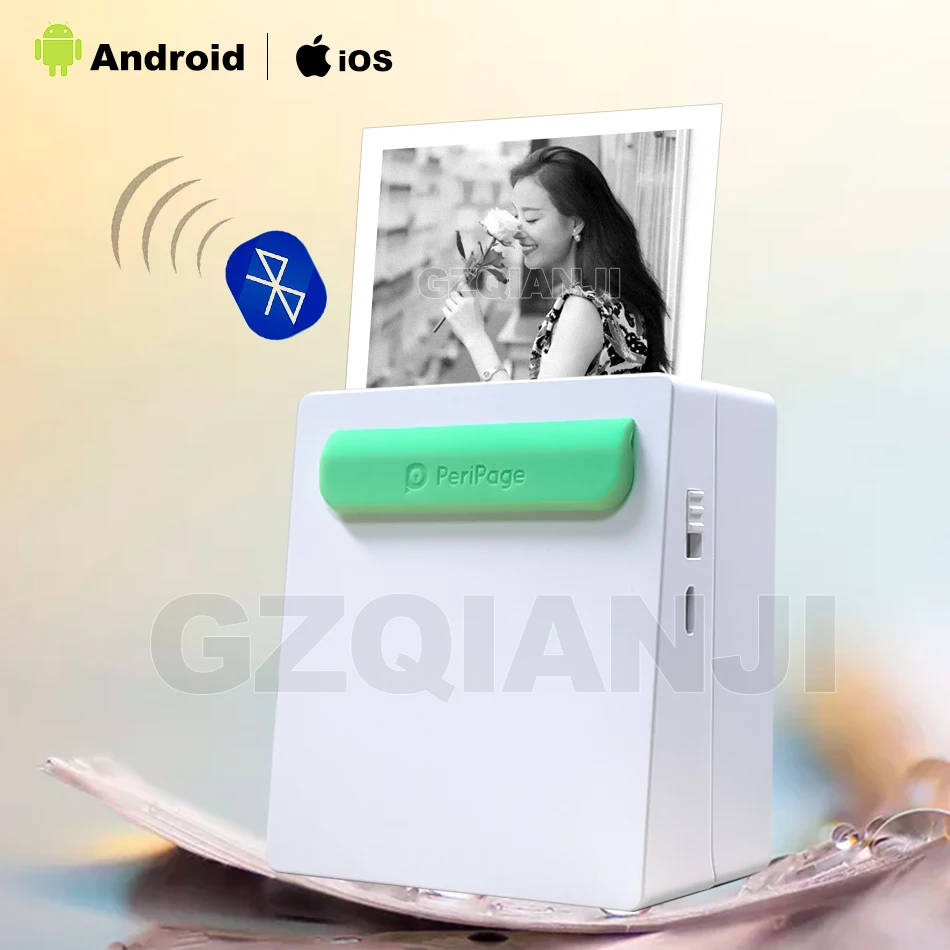 Карманный мини принтер Peripage A8 для фотографий портативный термопринтер Bluetooth USB