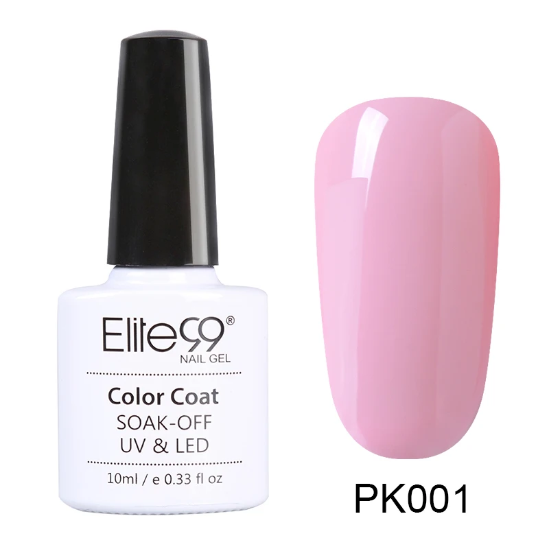Elite99 10 мл Розовый Цветной Гель-лак для ногтей Soak Off Маникюр праймер верхнее покрытие Гель-лак Полупостоянный Гибридный гвоздь арт-гель лак - Цвет: PK001