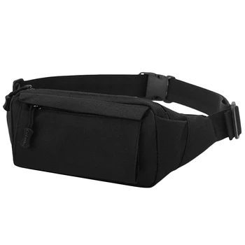 

Fashion Men'S Vintage Fanny Pack Chest Shoulder Bag with 3 Pockets Nylon Minitary Multifunction Waist Belt Bum Bag School