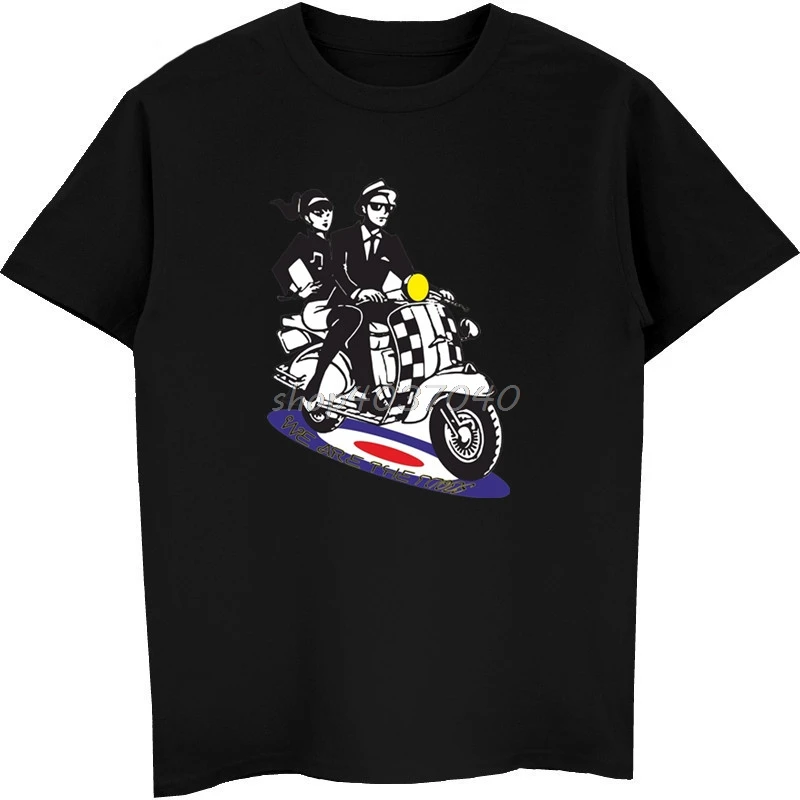 男性おかしいtシャツ夏の綿のシャツオムレトロ英国1960s改造スカスタイル服スクーターレゲエtシャツヒップホップtシャツトップ T Shirts Aliexpress