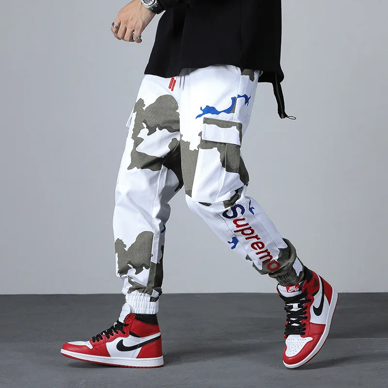 Zogaa Men Camouflage Military Pants Mens Jogger Autumn Cargo Pants Loose Comfortable Cargo Trousers Camo Joggers Pants
