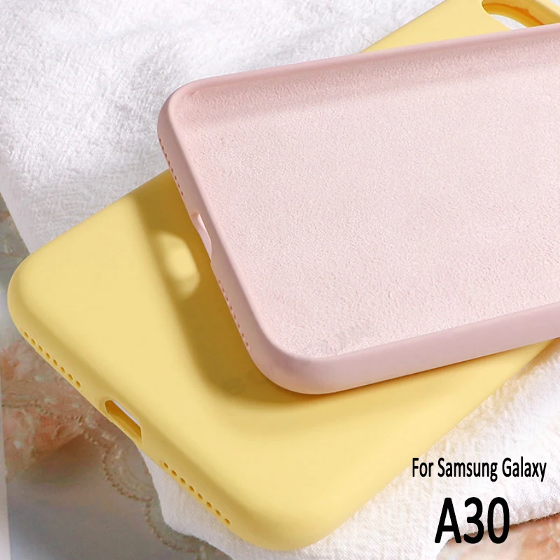 Купить Case For Samsung Galaxy A30 Soft Liquid Silicone A 30 SM-A305F A305F A305 Mobile Phone TPU Back Cover  | Отзывы и видеообзор (4000049946949)