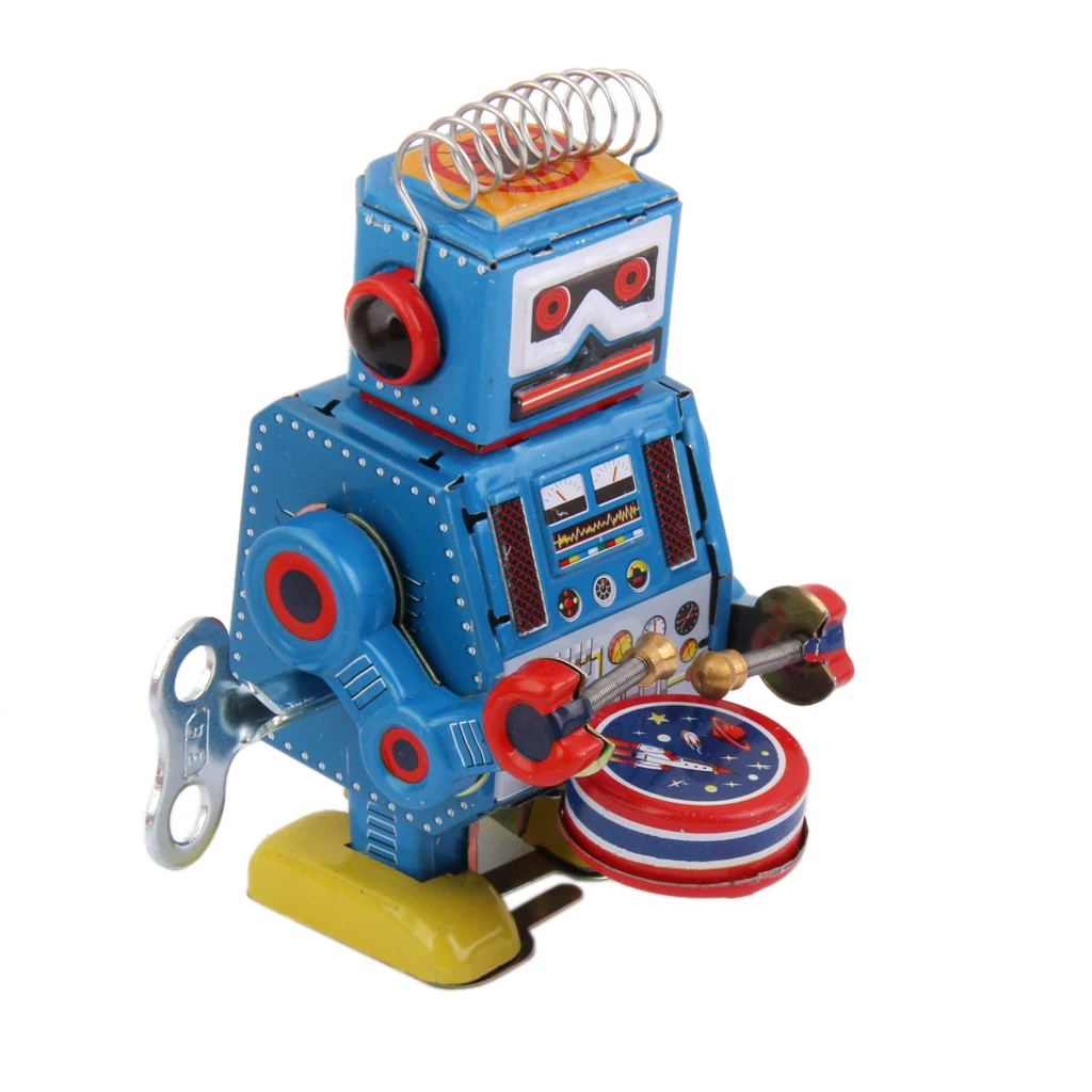Wind Up Robot MS408 Tin Toy Funny Clockwork Toy For Kid Christmas Gift
