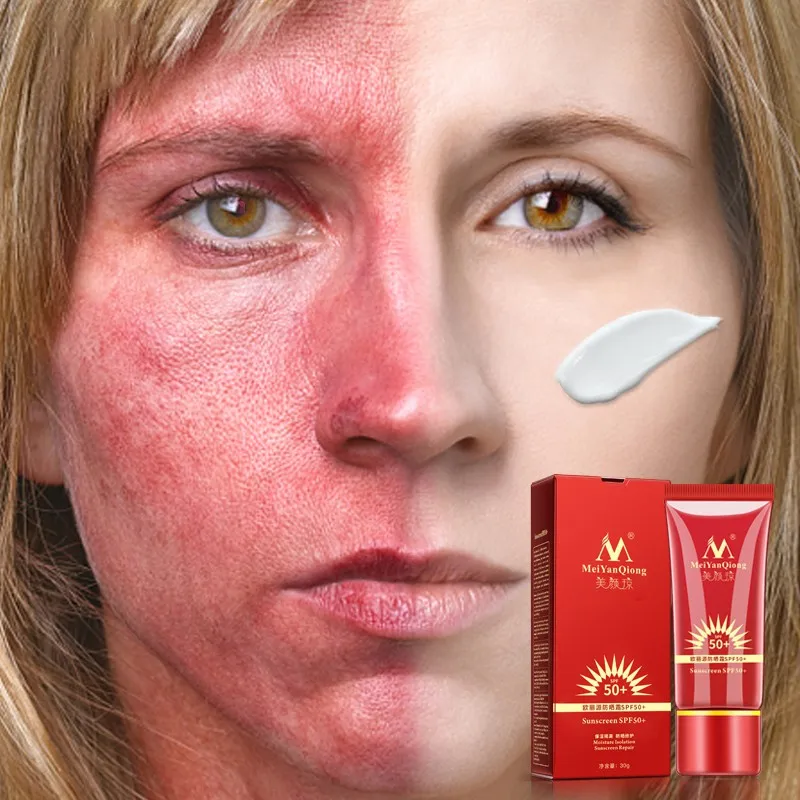 Солнцезащитный крем SPF50+ отбеливающий Восстанавливающий солнцезащитный крем для кожи, античувствительный увлажняющий изоляционный крем с контролем масла
