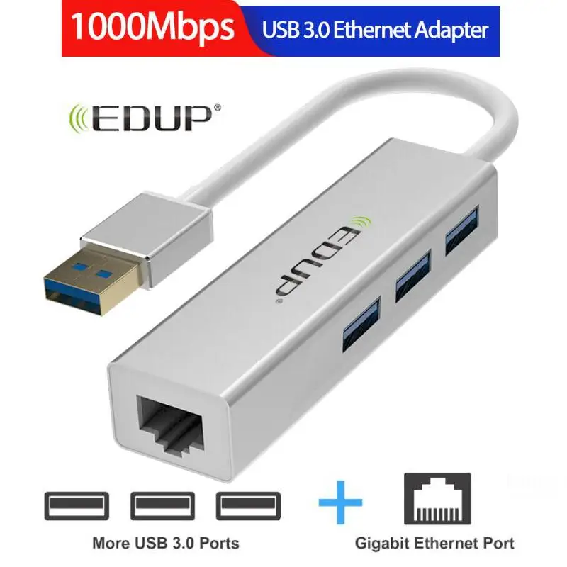Гигабитный Ethernet адаптер 3 порта USB 3,0 концентратор USB к Rj45 Lan сетевая карта Ethernet USB разветвитель для компьютера Macbook