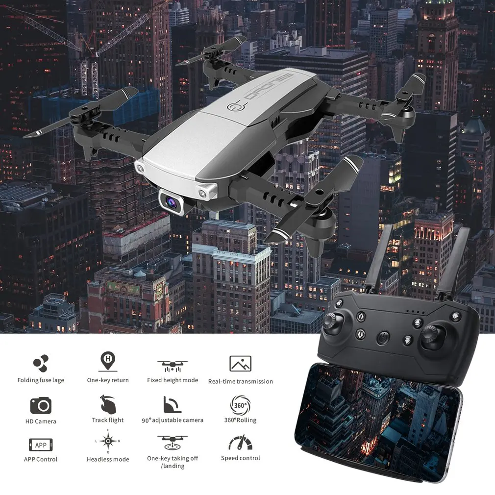 LANSENXI-NVO складной 2,4 ГГц WiFi FPV Дрон 4K камера RC Дрон в режиме реального времени Трансмиссия самолет игрушка с 2 батареями