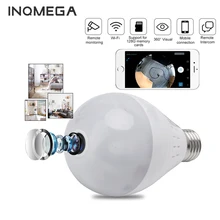 INQMEGA 960P Wifi камера IP 360 Лампа безопасности панорамная лампочка CCTV видео наблюдения рыбий глаз HD ночного видения Коридор Свет Cam
