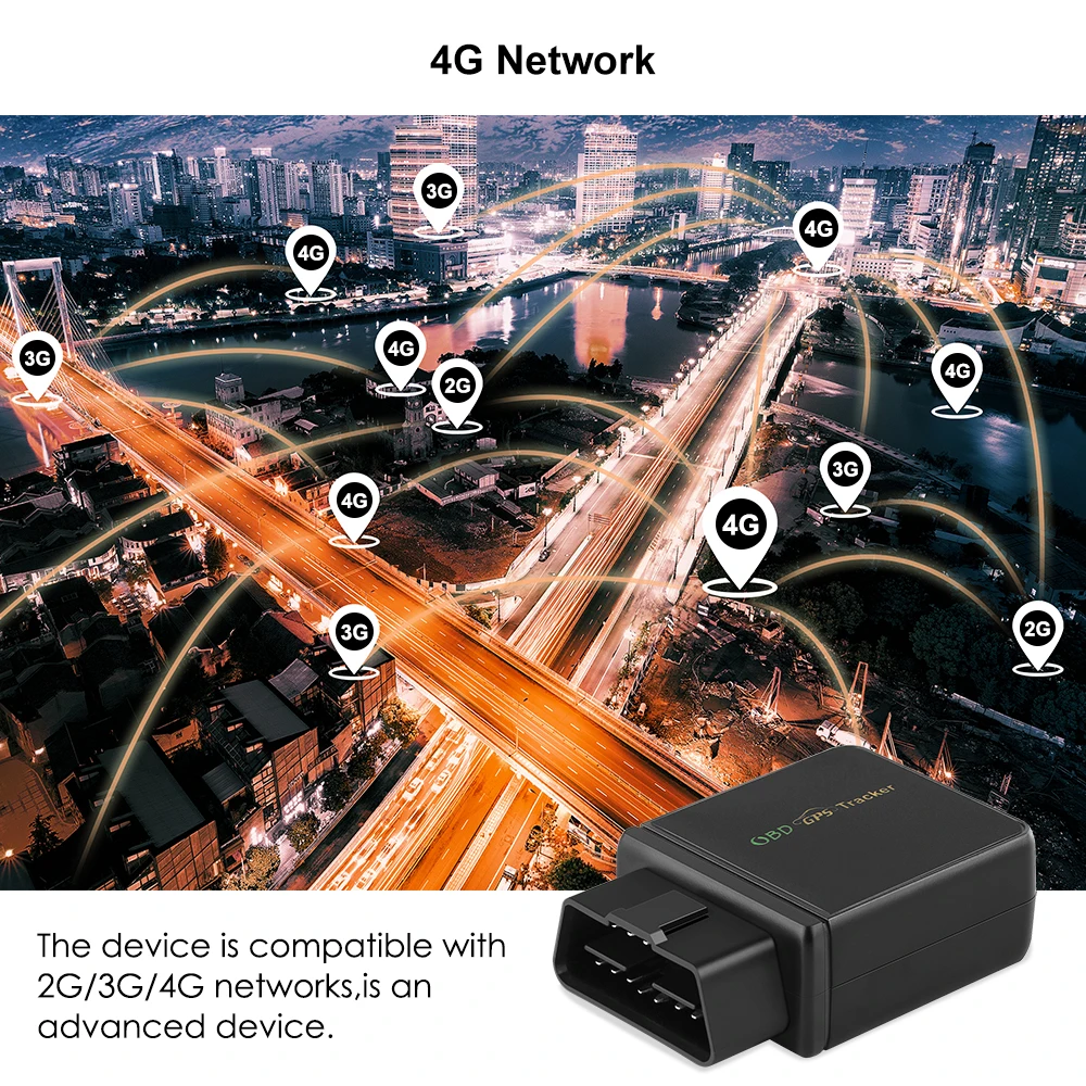 GPS Трекер OBD 4G автомобильный трекер устройство отслеживания в реальном времени