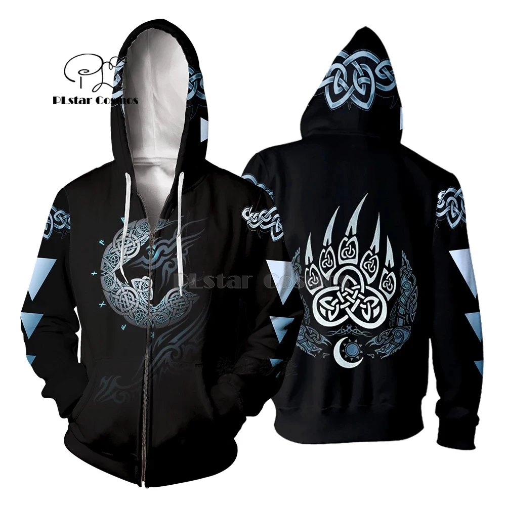  PLstar Cosmos Viking Tattoo 3D All Over Printed Shirts Tees 3D Print Hoodie/Sweatshirt/Zipper Man W