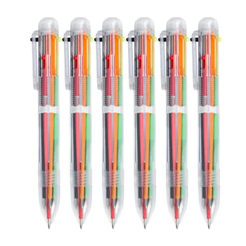 

6pcs Retractable Roller Ball Pens Creative Six Color Ballpoint Pen School Office Stationery Supply