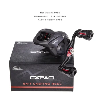 

Dual Brake Baitcasting Reel Fishing Gear Water Drop Wheel Right / Left Hands Bait Casting Fishing Reel Lure Reel