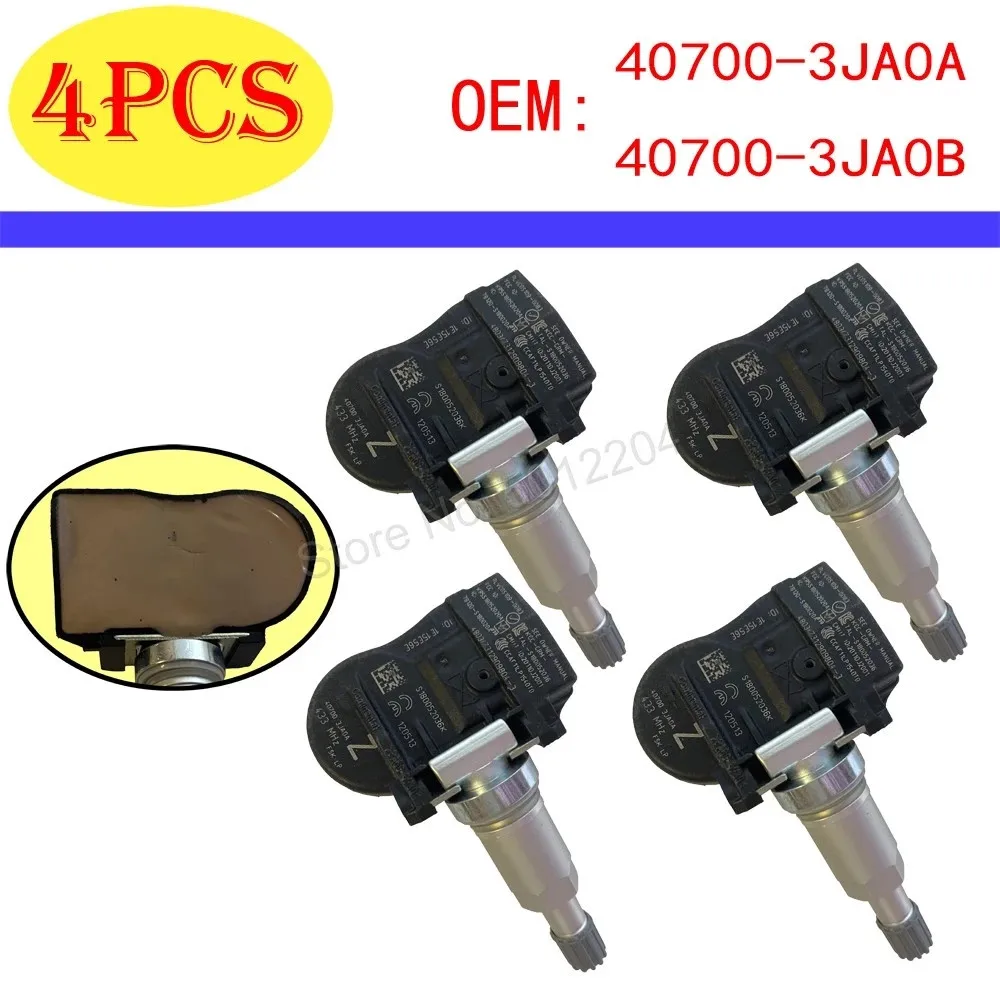 

4 pcs/lot 40700-3JA0A 40700-3JA0B New TPMS Sensor Tire Pressure Monitor Systems For Nissan Infiniti 407003JA0A 407003JA0B Car