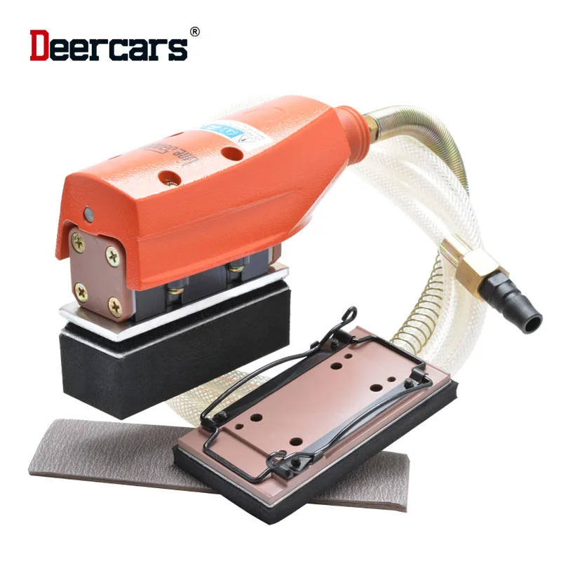 Air Line Sander Pneumatic Track Sandpaper Tool Reciprocating Profile Chamfering Sanding Grinding Machine Shaped Grinder Polisher aluminium alloy t track limiting chute woodworking tool guide rail electric circular saw flip table saw table track intersection