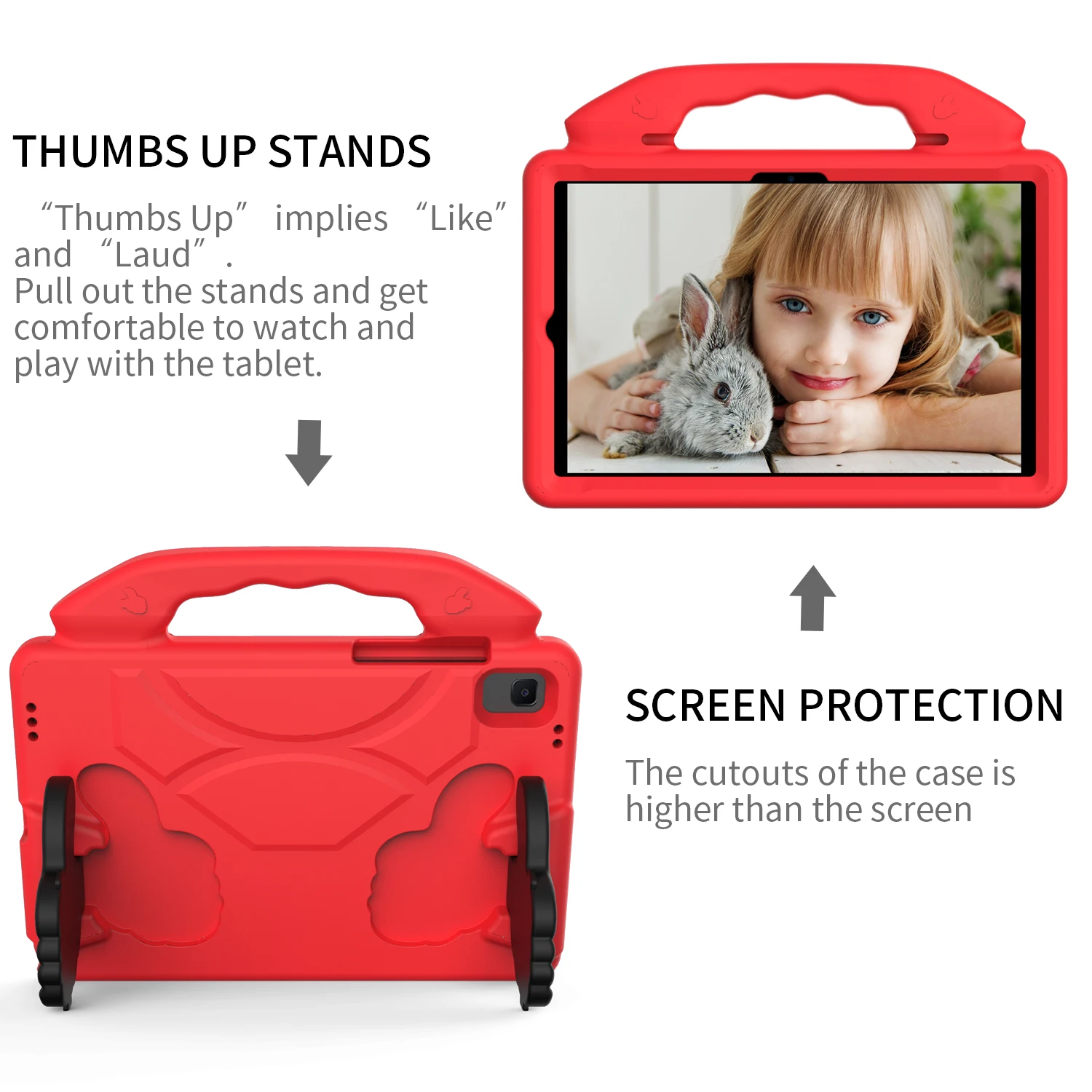 wooden tablet stand Kids Safe EVA Handle Case For Lenovo Tab M10 HD TTB-X505F 2nd TB-X306F X306X 10.1'' M10 Plus 10.3  TB-X606F/L M8 TB-8505F Cover best tablet holder