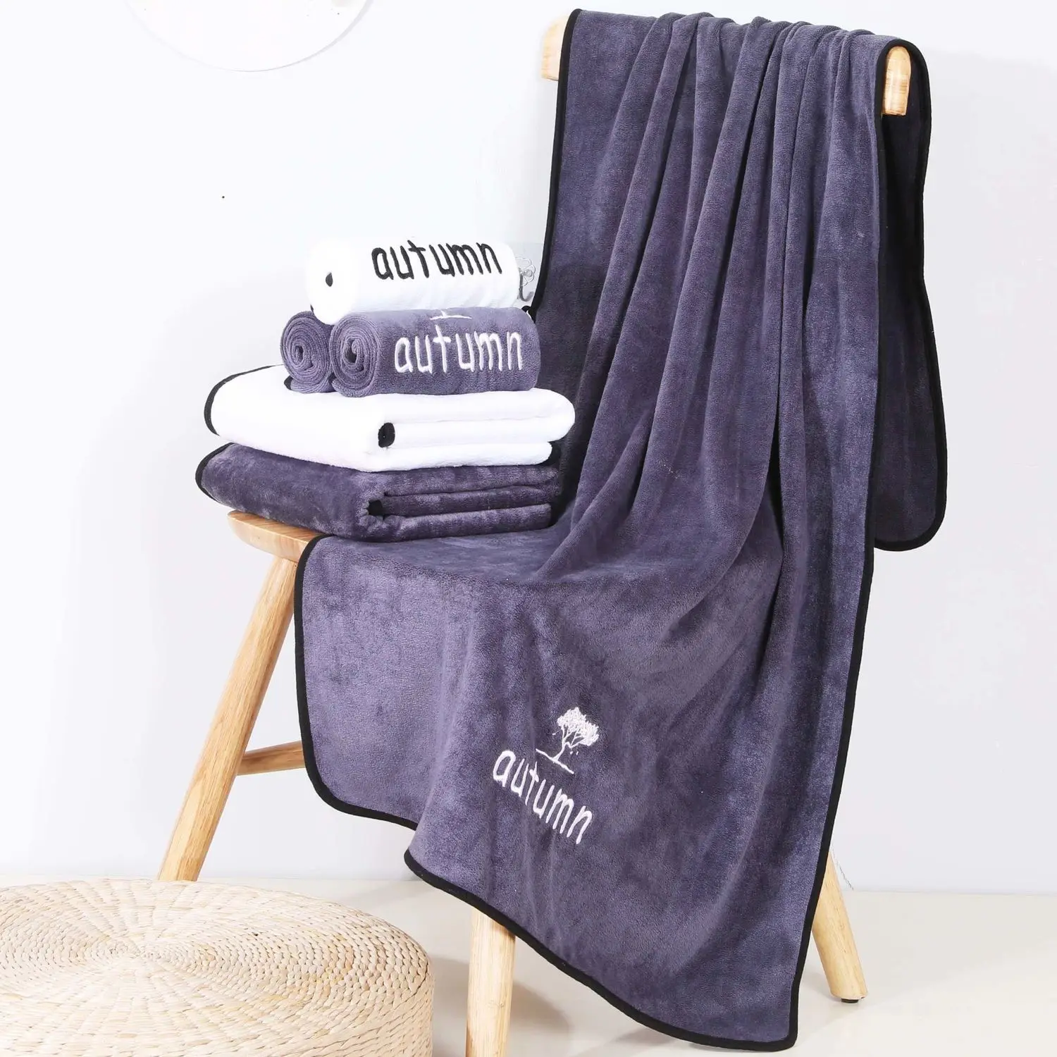 Bath Towels Set Microfiber Bath Robe Women Towels Bathroom Home Textile Absorbent Shower Towel