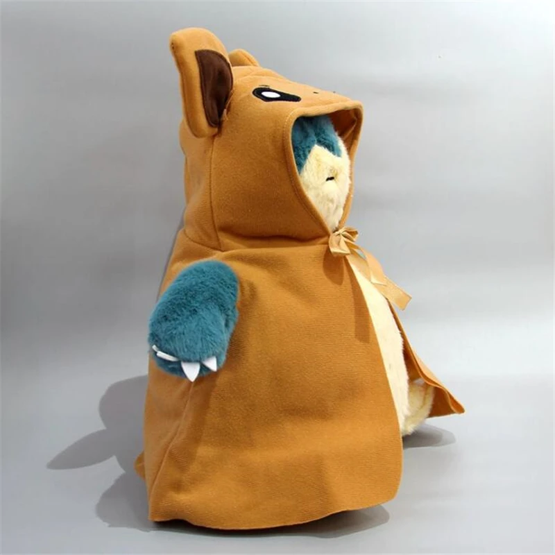 5 шт./лот 30 см Косплей Eevee плюшевый снорлакс мягкие куклы Eevee с плащом Cos игрушка Snorlax Дети Рождественский подарок