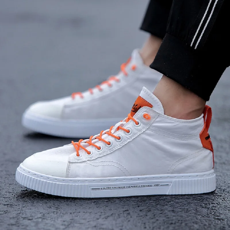 

2019 explosion models in the fashion to help canvas shoes trend casual breathable men's shoes