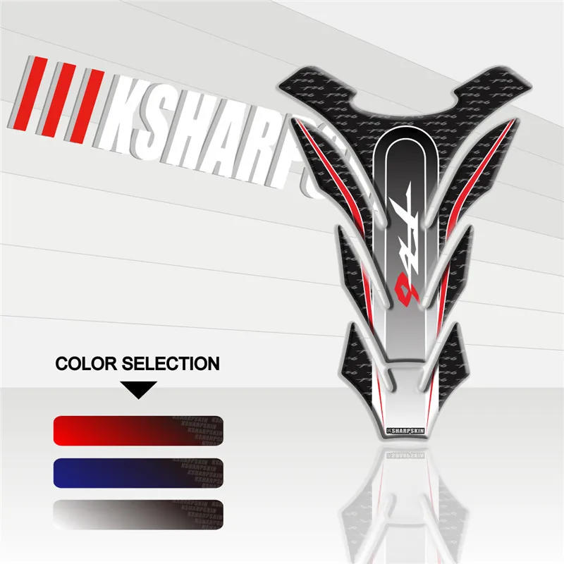 High Quality Motorcycle 3D Oil Gas Fuel Filler Tank Pad stickers MOTO Protective decorative decals For YAMAHA FZ6 FZ 6 | Автомобили и