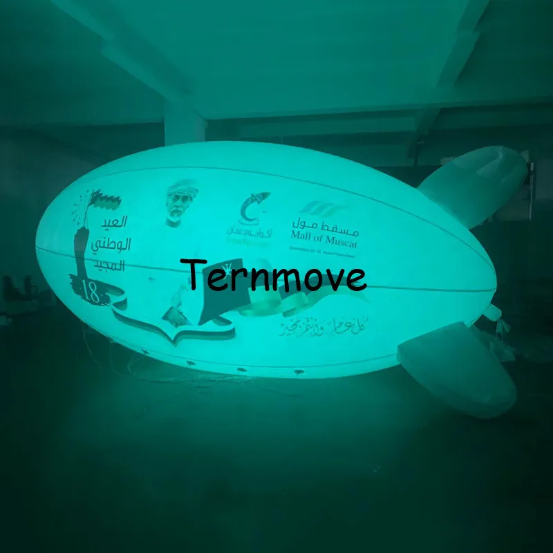 Рекламный led zeppelin Blimp/Дирижабль ПВХ светильник ing blimp самолет для продвижения Большой Надувной Воздушный самолет с led светильник