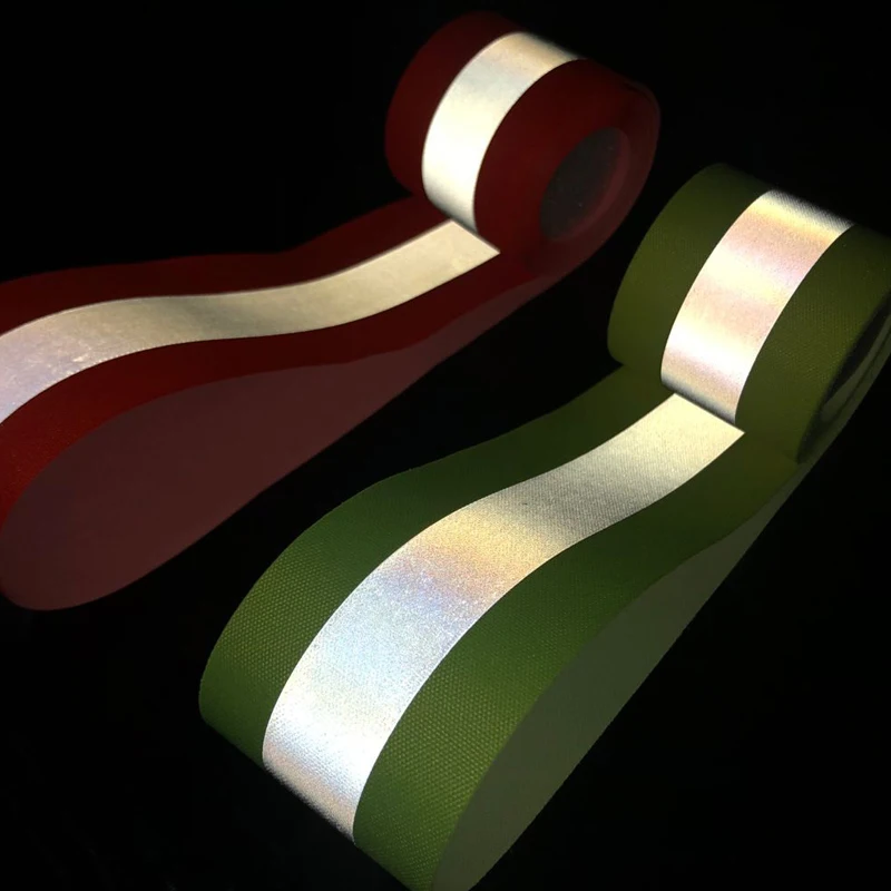 Светоотражающая лента из ткани Оксфорд высокой видимости для шитья, светоотражающая лента для сумок одежды