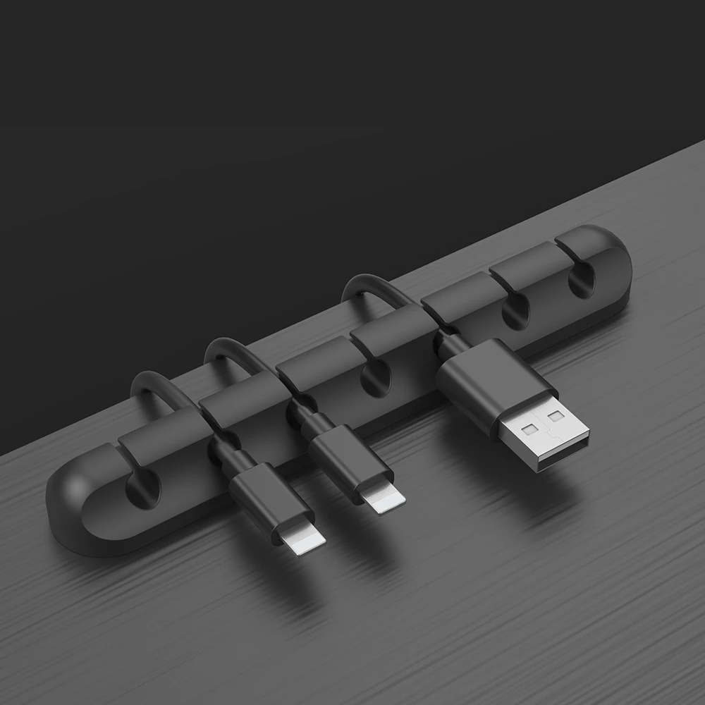 FDBRO силиконовый кабель протектор USB Кабельный держатель Органайзер гибкий провод Winder анти-обмотка гарнитура управление зажимы держатель