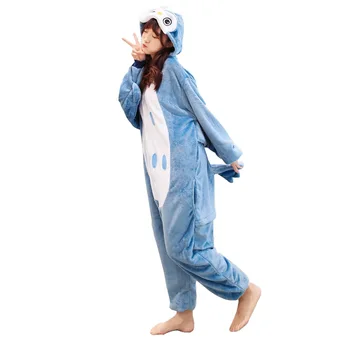 

Unisex Adults Animal Pajamas Anime Onesie OWL Bird Flannel Cartoon Cute Warm Cosplay Sleepwear