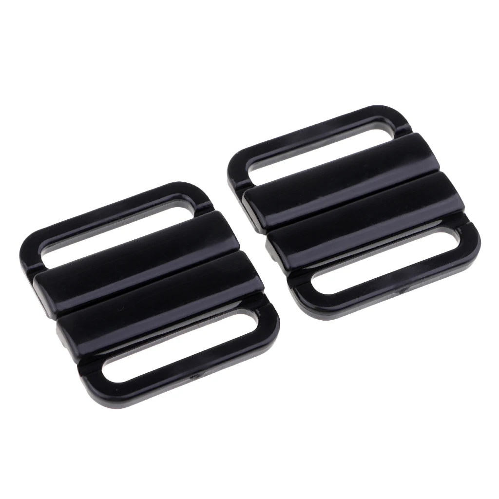 10 Sets Fashion Webbing Bra Buckles Plastic Bra Clip Strap Holders for Sewing