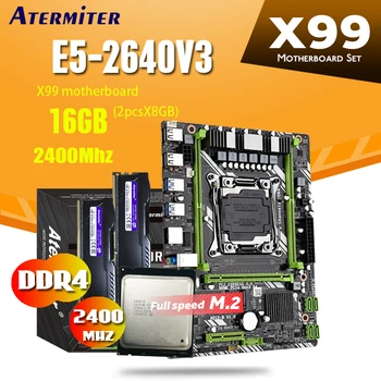 

X99 DDR4 2 x DDR4 PC4 DIMM motherboard set with Xeon E5 2640 V3 LGA2011-3 CPU 2 * 8GB = 16GB PC4 RAM 2400MHz DDR4 memory