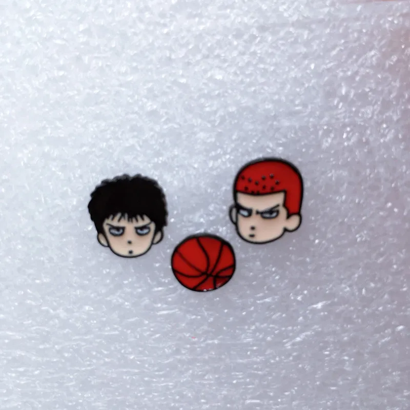 Серьги-гвоздики из аниме EUPNHY, 3 шт., Slam Dunk, серьги-гвоздики для женщин, для девочек, гипоаллергенные серьги, ювелирные изделия