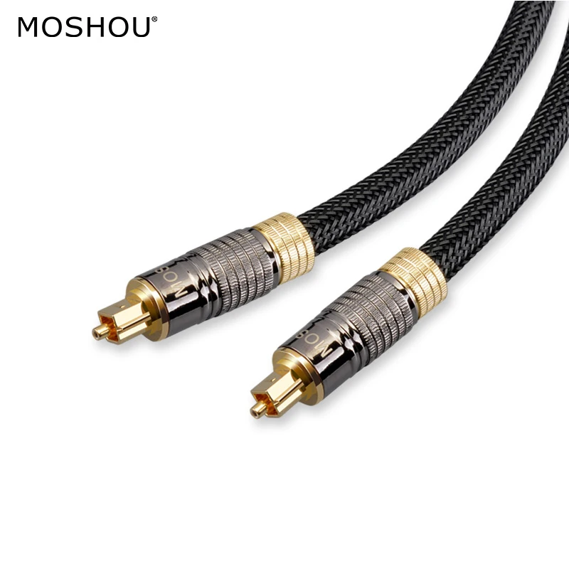

MOSHOU HIFI Digital Optical Audio Video Cable Oxyacid Free Copper Fiber Dolby DTS Sound 5.1 7.1 for Amplifier TV PS4 XBOX DVD