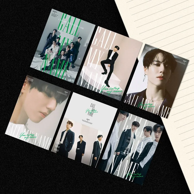 14 шт./компл. Kpop GOT7 настоящий мое имя Фотокарта фото Stikcy карты для студентов с украшением в виде кристаллов карты Стикеры