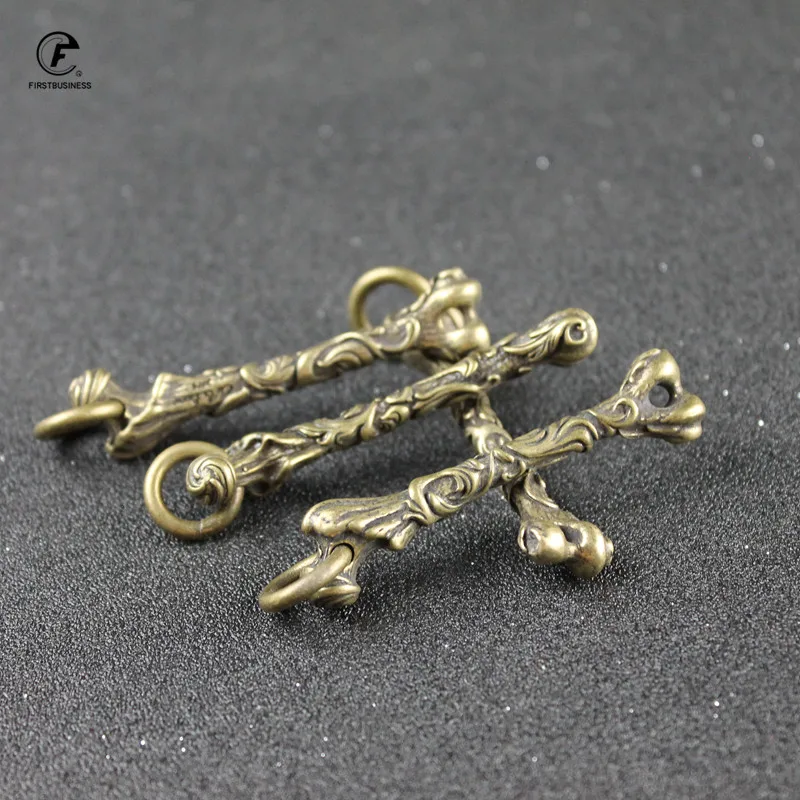 Винтажный Медный Ретро образный креативный брелок со скелетом подвесные фигурки