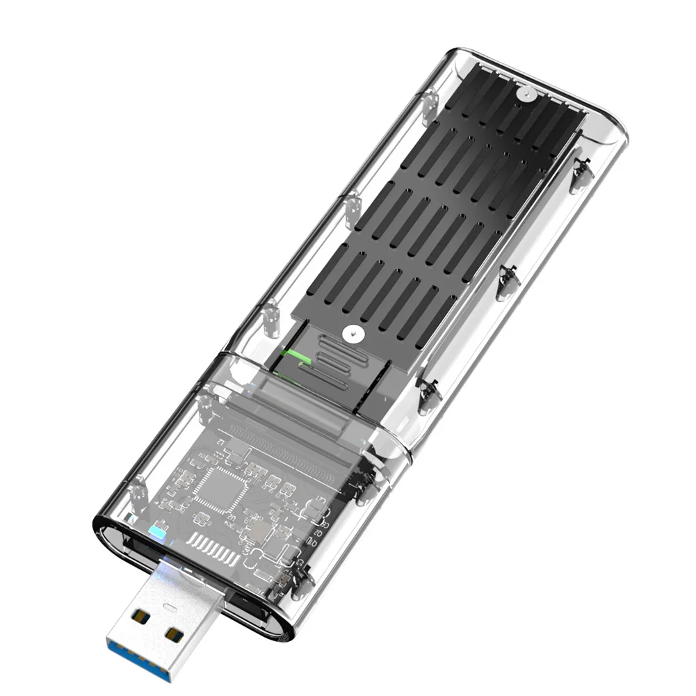 best hdd enclosure Hot Sale M2 SSD CASE SATA Chassis M.2 To USB 3.0 SSD Adapter For PCIE NGFF SATA M / B Key SSD Disk Box For 2230/2242/2260/2280MM usb hdd enclosure