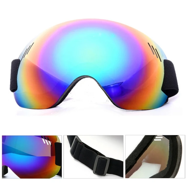 US $5.87 Outdoor Ski Goggles Ski Snowboard Goggles Men Women AntiFog UV Protection Spherical Lens Frameless