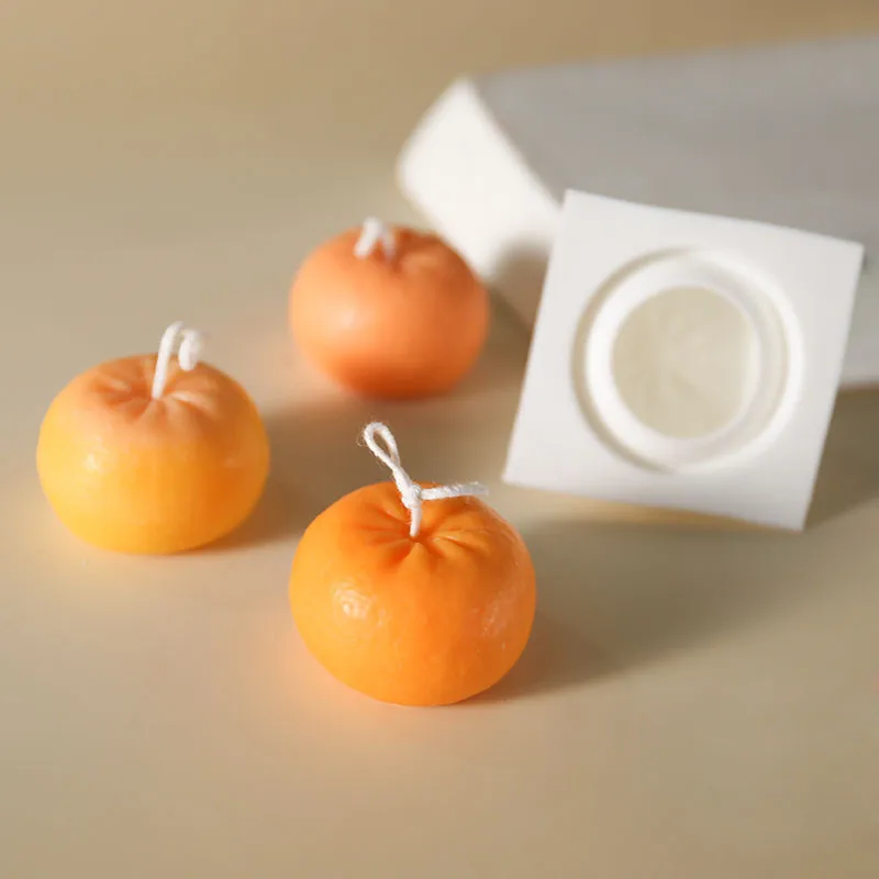 3D оранжевая силиконовая форма для самостоятельного изготовления свечей формы