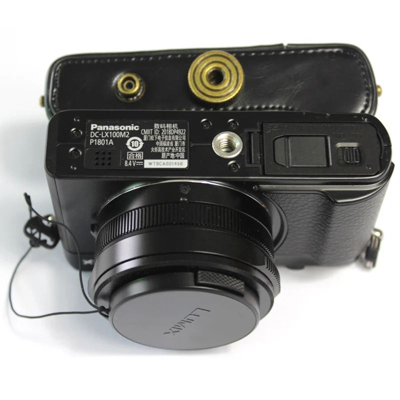 Чехол сумка из искусственной кожи для камеры Panasonic lx100 II LUMIX LX100 M2 с кожаным