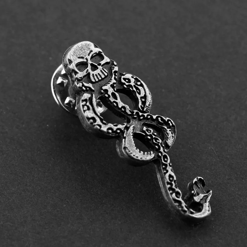 Voldemort horcruxes череп змеиная Форма Брошь метель булавка винтажный пожиратель смерти Темный horrocrux страшный лацкан булавка для женщин и мужчин значки