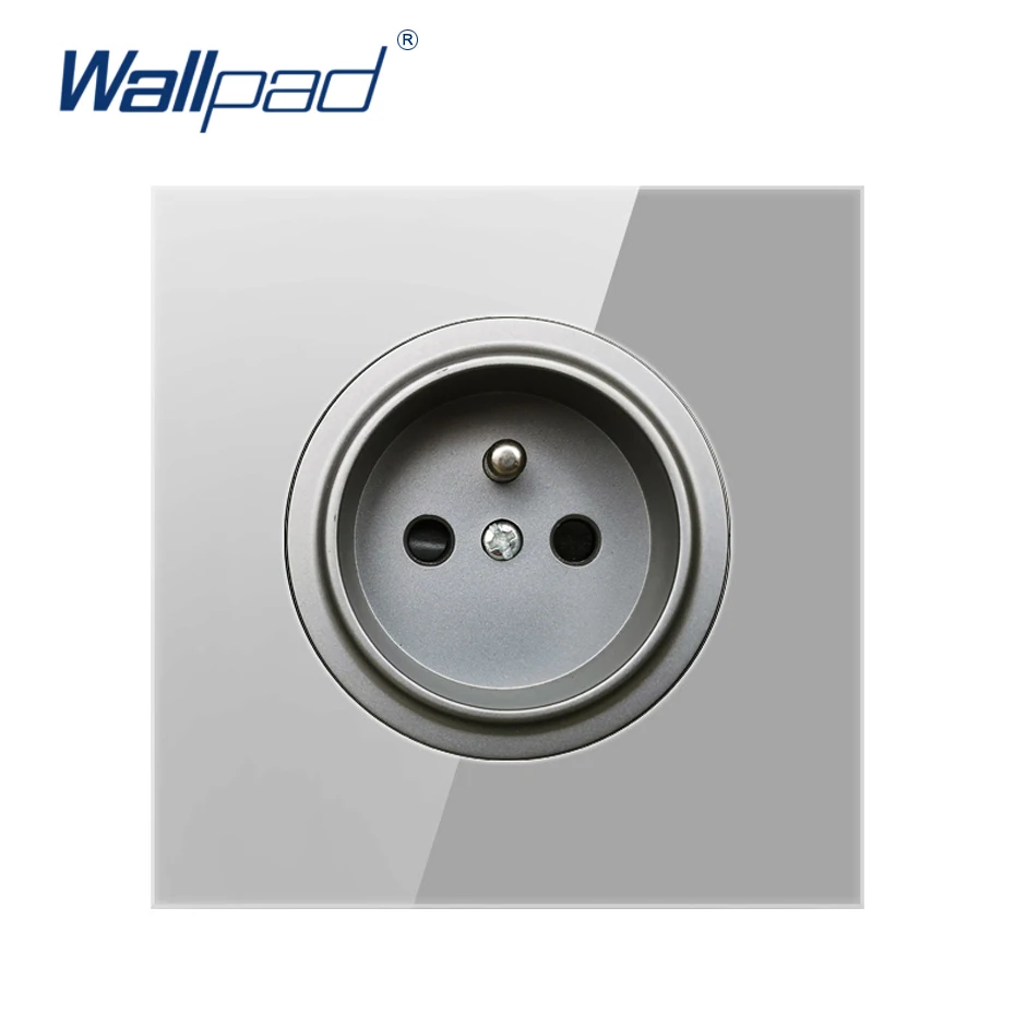 

Wallpad EU French Wall Power Socket Outlet Crystal Glass Panel 16A Grounded With Child Protective Lock
