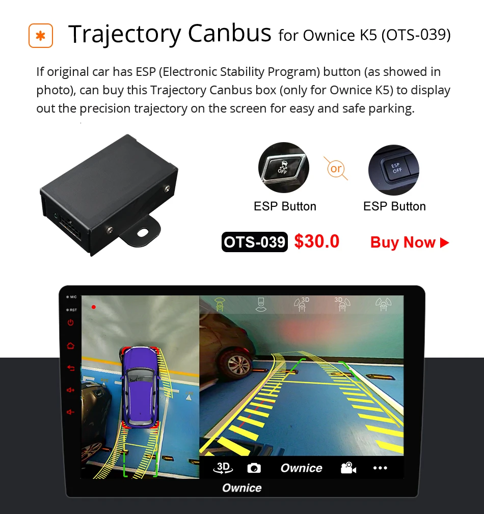 Ownice K5 2 Din Универсальный Android 360 панорамный бесшовный 4-канальный видеорегистратор AHD камера Автомобильная Радио DVD gps навигация головное устройство с DSP