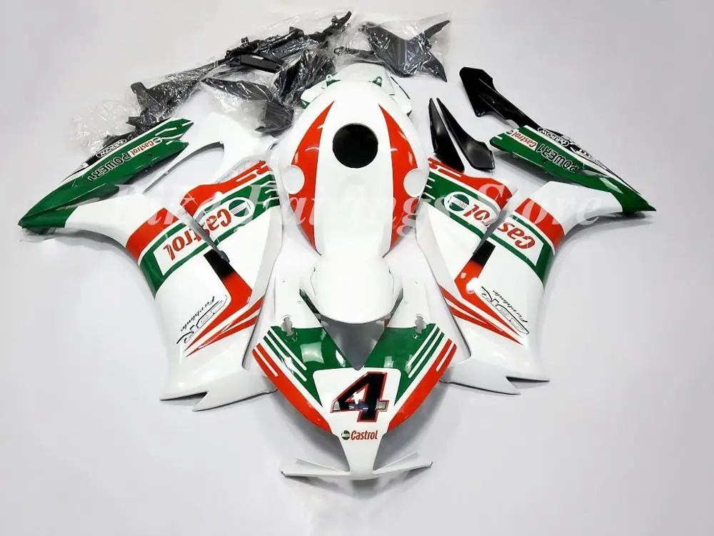 Литьевая Форма ABS мотоцикл обтекатели комплект Подходит для HONDA CBR1000RR 2013 Кузов Набор на заказ Красный Белый Зеленый - Цвет: Red White Green
