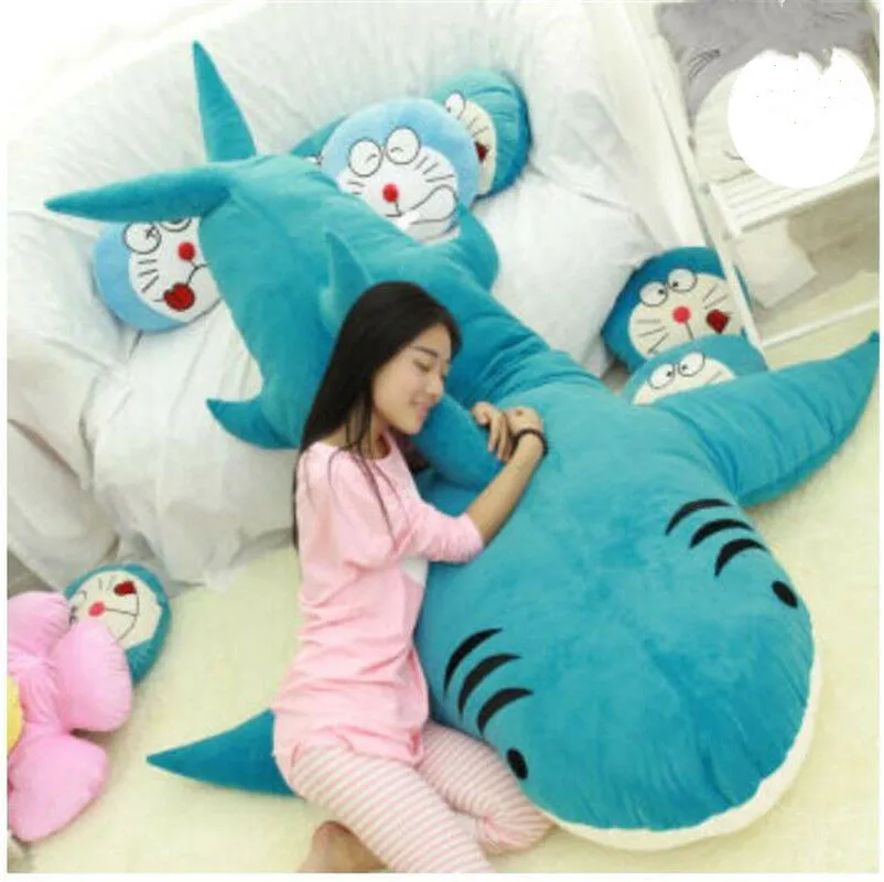 Гигантский Большой спальный мешок в виде акулы диван кровать плюшевый мягкий