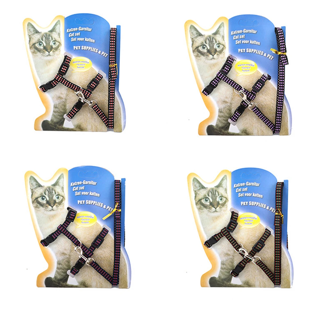 Bonzerpet, поводок для питомцев, кошек, жилет, нейлоновая веревка, поводок, Регулируемая пряжка, котенок, Холтер, Воротник для маленьких детей, щенков, лента для собак
