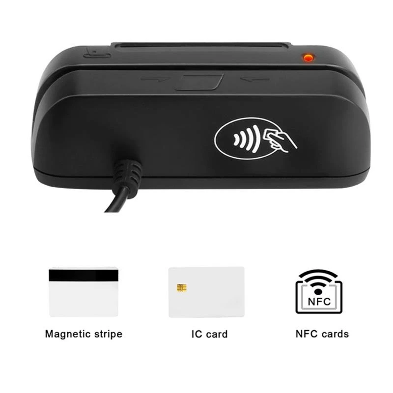 

3 in 1 Combo Credit Card Reader SZTW150 Magnetic Card Reader + EMV Chip/RFID NFC Reader Writer For Read and Write CPU Chip Card