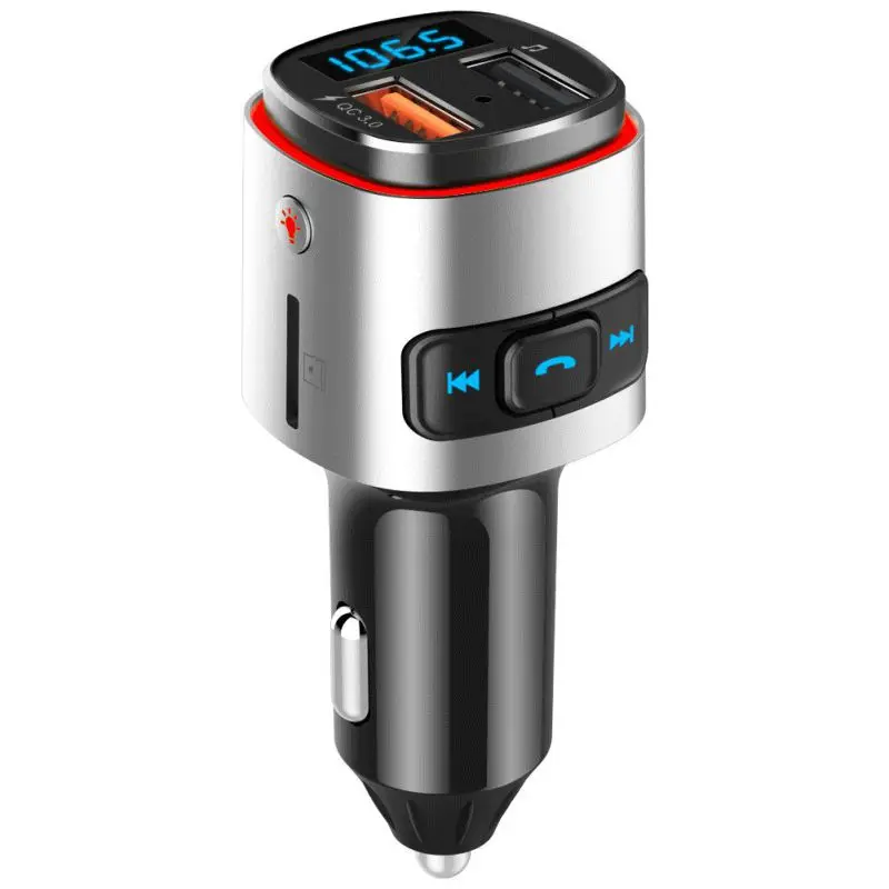 QC3.0 Автомобильный MP3-плеер автомобильный fm-передатчик телефон Hands-free автомобильный mp3 Поддержка голосовой помощник wake-up bluetooth