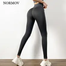 

NORMOV Seamless Bubble Butt Leggings Women Sexy High Waist Sports Leggings Workout Push Up Tracksuit Stripes Pants 2Pcs