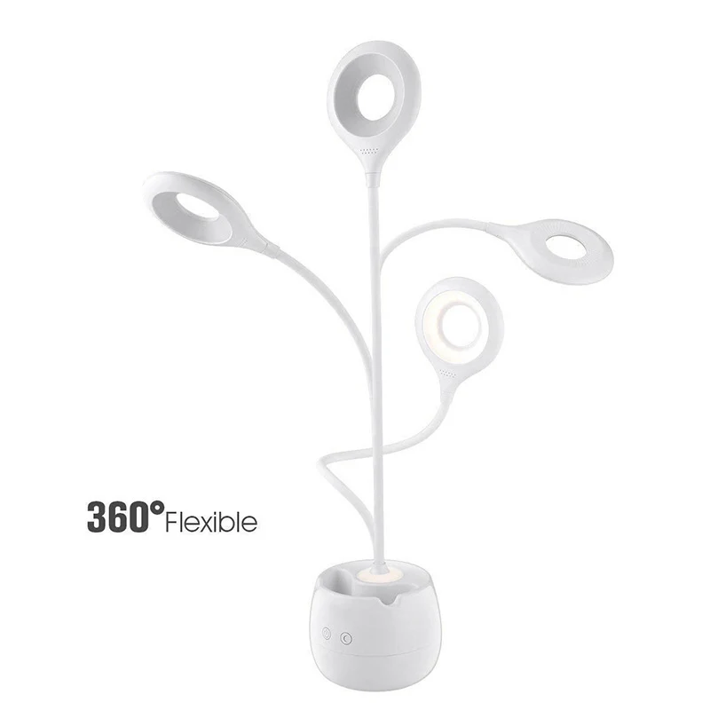 Диммер Usb Led настольные лампы Led пресс-переключатель 3 режима перо держатель лампа для прикроватной тумбочки спальня чтение книга ночник