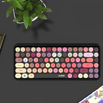 

AJAZZ 308I Bluetooth Keyboard Tablet PC Laptop for Home &Amp, Office Use Girl's Punk Keyboard Mobile Phone Keyboard
